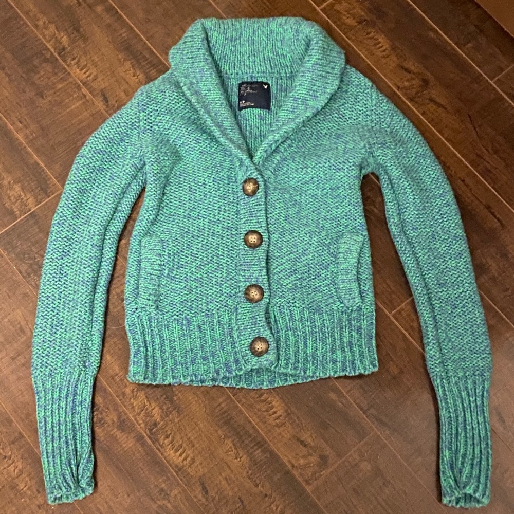 American Eagle Cowl Neck Cardigan Small